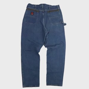 Pantalones vaqueros de trabajo Wrangler Riggs de mezclilla vintage, talla 38 x 34. imagen 2