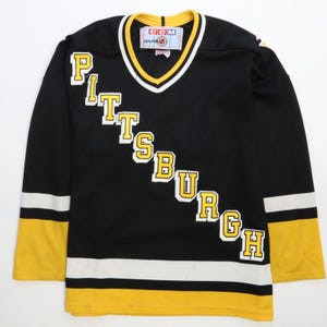 Vintage Pittsburgh Penguins CCM Jersey Size Small Black NHL