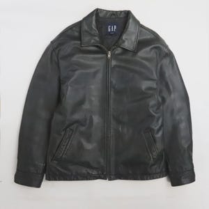 Vintage Gap Leather Jacket - Etsy Canada