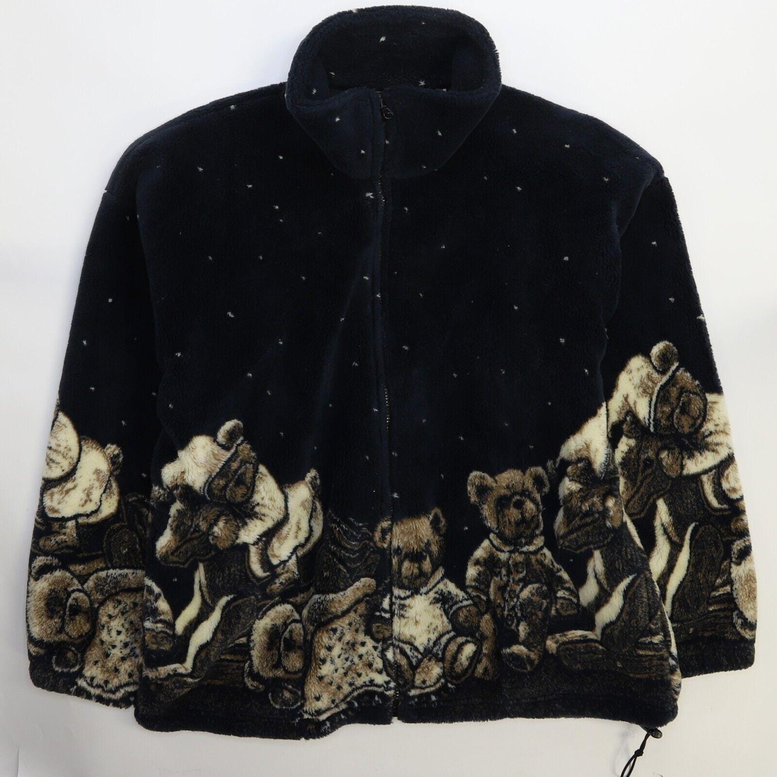 Vintage Cobblestone Canyon Teddy Bear Fleece Jacket Size Vintage Cobblestone Canyon Teddy Bear Fleece Jacket Size