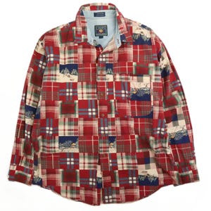 Vintage Chaps Ralph Lauren Button Up Shirt Size Large Winter Plaid