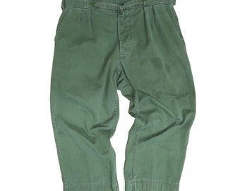 Pantalon militaire vintage taille 34 vert armée