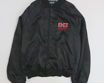 Vintage Kawasaki Satin Bomber Jacket Size Large
