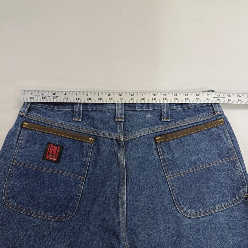 Pantalones vaqueros de trabajo Wrangler Riggs de mezclilla vintage, talla 38 x 34. imagen 4