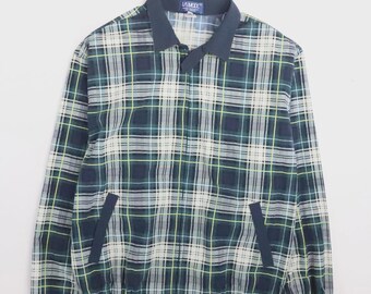 Chaqueta bomber ligera vintage La Mode talla grande a cuadros