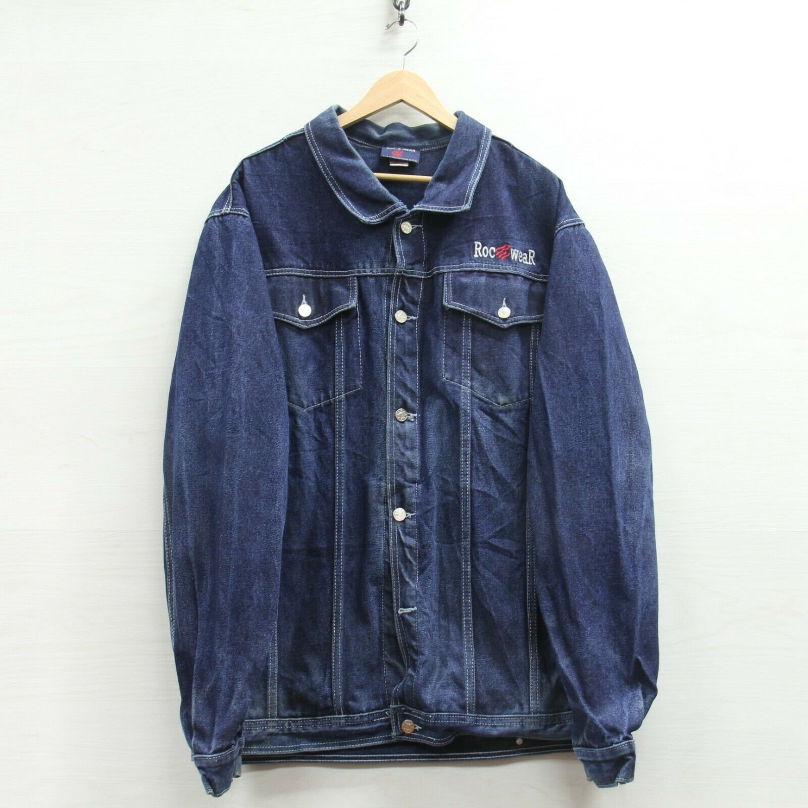 Rocawear Denim Jean Trucker Jacket Size 