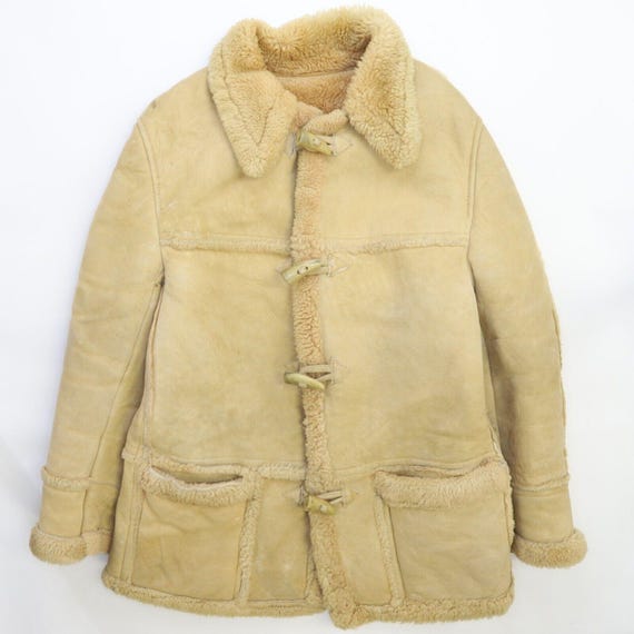 ジャケット・アウター Vintage Sheepskin Jacket Vintage Dark Brown Shearling Jacket Men's Military Style