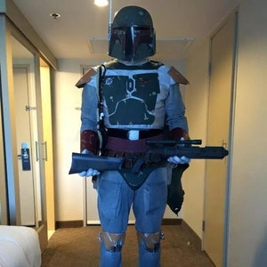 Disfraz completo de Boba Fett de Star Wars, cosplay a tamaño real