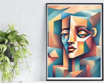 Surreal Cubism - AI generated wall art