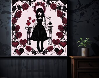 Gothic Valentine - AI generated wall art
