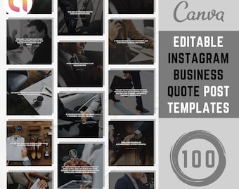 100 Instagram Motivations- und Inspirationszitate Canva Template Post-Social Media Posts-Ermutigung Inspirierende Motivationszitate Posts