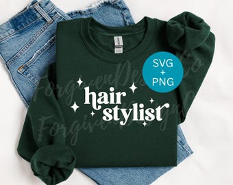 Hair Stylist SVG PNG, Hair Stylist Shirt, Hair Dresser, Cutting File, Retro Hair Stylist, Hair Stylist Sublimation, Digital Download