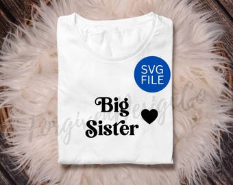 Retro Big Sister Retro SVG, Retro Big Sister Shirt SVG, Trendy Retro Big Sister SVG, Instant Download