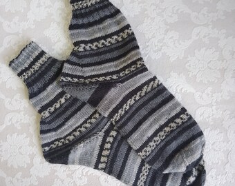 Calcetines tejidos a mano para hombre, tallas XS-2X
