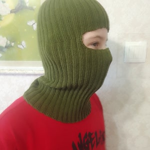 See blue balaclava mask Cotton balaclava Balaclava summer knit