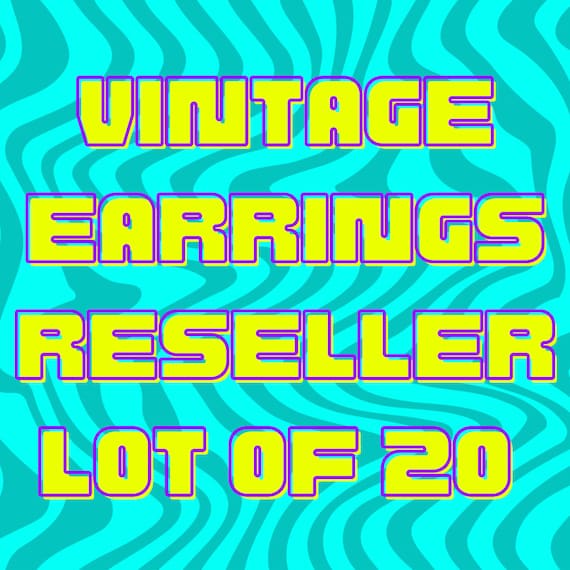 VINTAGE EARRING LOT | Reseller Bundle | 80s 90s Earrings | 1980s 1990s Jewelry | Vintage Funky Colorful Costume Jewelry | Wholesale Earrings