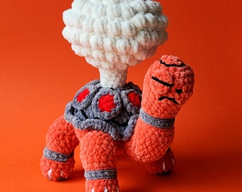 JUMBO HANDMADE PLUSHIE* Volcanic Tortoise