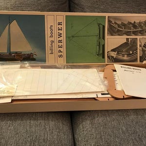 Vintage Billing Boats “Sperwer” Wooden Model Ship Kit – Scale 1:15 – Made in Denmark – Unused