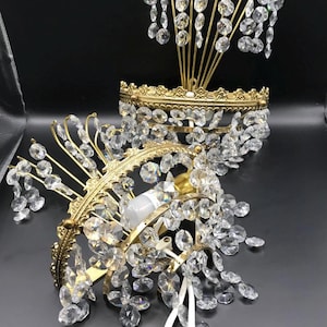 vintage wall sconces. crystal sconces.