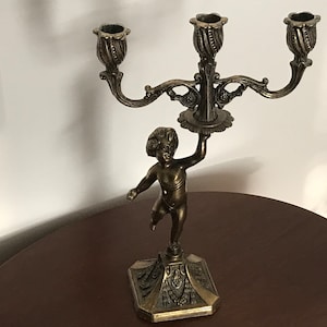 vintage bronze candlestick.