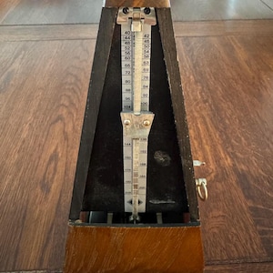 Vintage Wooden Metronome Made in Germany – Mechanical Music Timer – Pyramid Metronome – Piano Practice – Music Teacher Gift