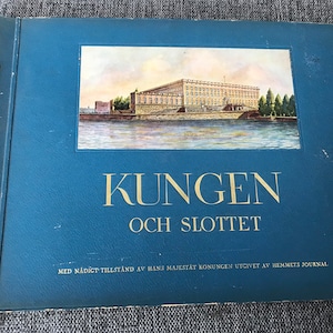 vintage book about the kingdom in sweden..
