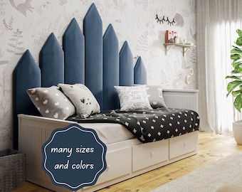 Hurdle Soft Wall Panels Decor - Upholstered Wall Headboard  -  Custom King Headboard - Kids Room Decor - Wall Panelling