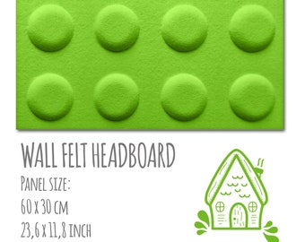 Wandfilz Kopfteil | FILZPLATTEN 3D | 60x30cm | 60x30cm | gepolsterten Füllungen | viele Farben | Wall Decor Panel, Schlafzimmer Dekoration