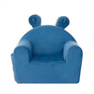 Velvet Foam Seat for a Toddler Room with zippered cover and pocket | Washable Soft Chair for Kids | Playroom sofa | gift for boy birthday