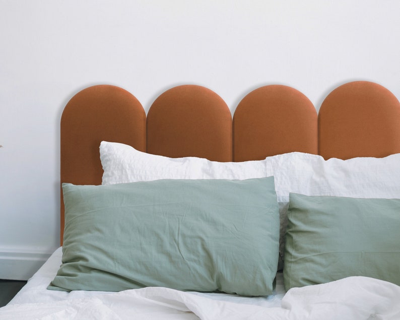 Velvet Upholstered Headboard | COLORS | Finger Rounded Wall Panel ...