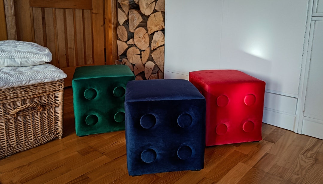 LEGO CUBE POUF 35cm X35cm Many Colors Legoshaped Etsy