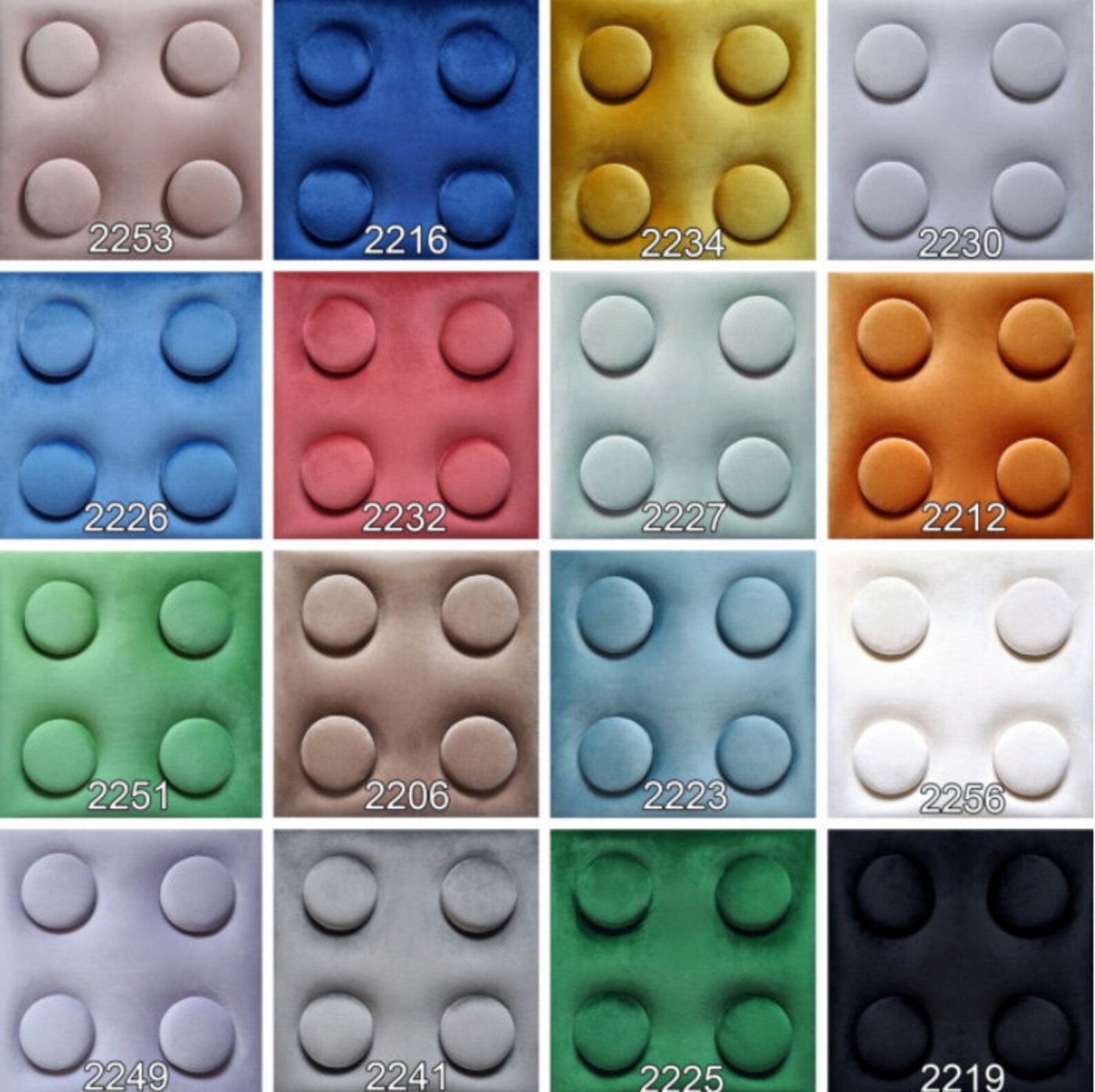 LEGO CUBE POUF 35cm X35cm Many Colors Legoshaped Pouffes Upholstered