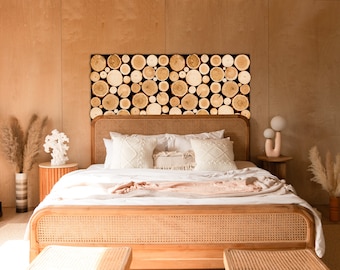 Wooden Slices Wall Hanging - Rustic and Charming Accent for Any Room | Decorative Wood Wall Panels Rustic and Natural Home Decor Pine Oak