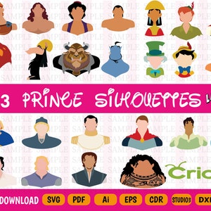 Minimalist Princes - Princes Silhouette SVG Bundle - Princes Faceless - Sofort Download - Digitale Datei - Vektorgrafik - 9 Dateiformate