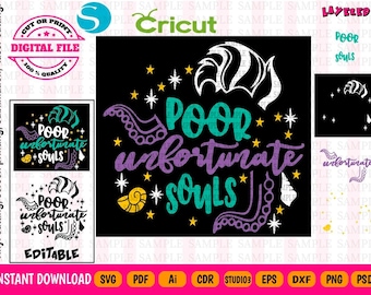 Ursula Svg - Ursula Poor unfortunate souls Version 3 - Ursula png - Ursula Vector 9 file formats - Digital File Instant Download - HQ