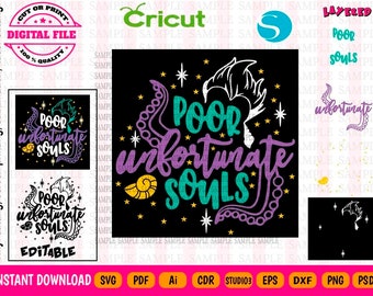 Ursula Svg - Ursula Poor unfortunate souls Version 2 - Ursula png - Ursula Vector 9 file formats - Digital File Instant Download - HQ