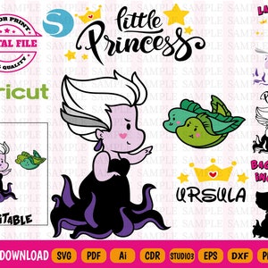 Little Princess Ursula Svg - Ursula Clipart - Ursula png - Ursula Vector 9 file formats - Digital File Instant Download