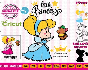 Little Princess Svg - Vector 9 file formats - Digital File Instant Download