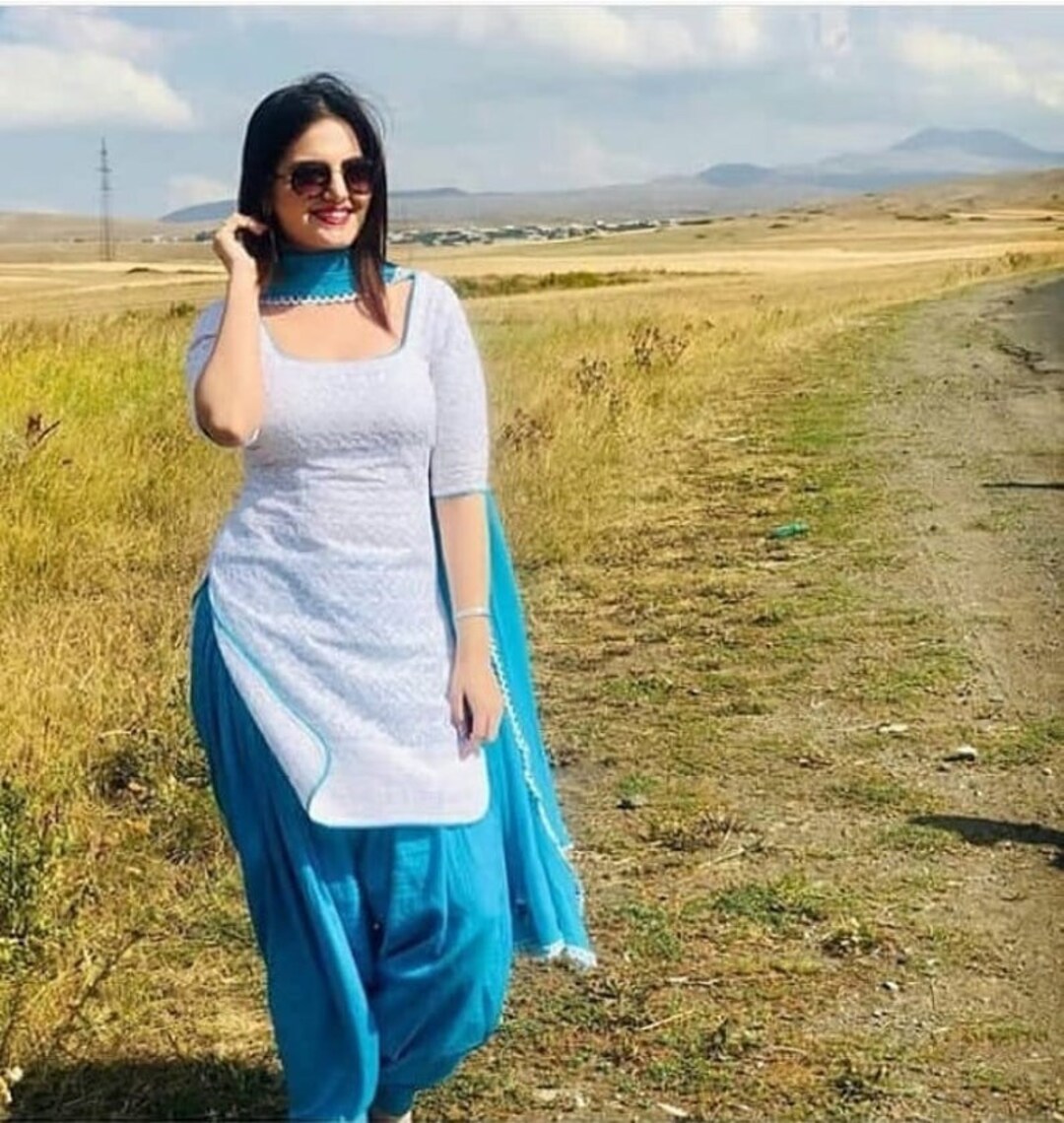 Buy Designer Cotton Kurti Patiala Suit and Dupatta Setdesigner ...