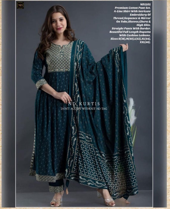 Full sleeves shop anarkali kurtis