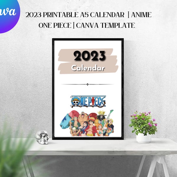 One Piece Anime Calendar Etsy