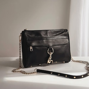 Rebecca Minkoff Leather Crossbody Bag | Vintage Black Leather Crossbody Bag