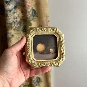 Mini Art Prints | Framed Fine Art Prints | Framed Vintage Still Life Oil Painting | Vintage Art Print | Miniature Vintage Oil Painting