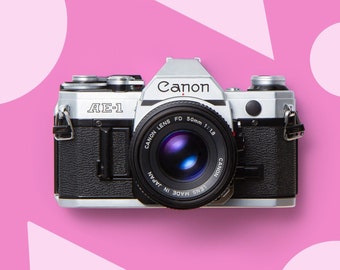 Canon AE-1 35 mm Kleinbildkamera - Restaurierte Vintage Kamera