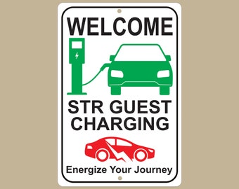 Electric Vehicle Charging Sign Pack Of 2 Help Locate Charging Points Easily Identifiable EV Symbol 1.2mm Recyclable Polypropylene W300mm X H400mm