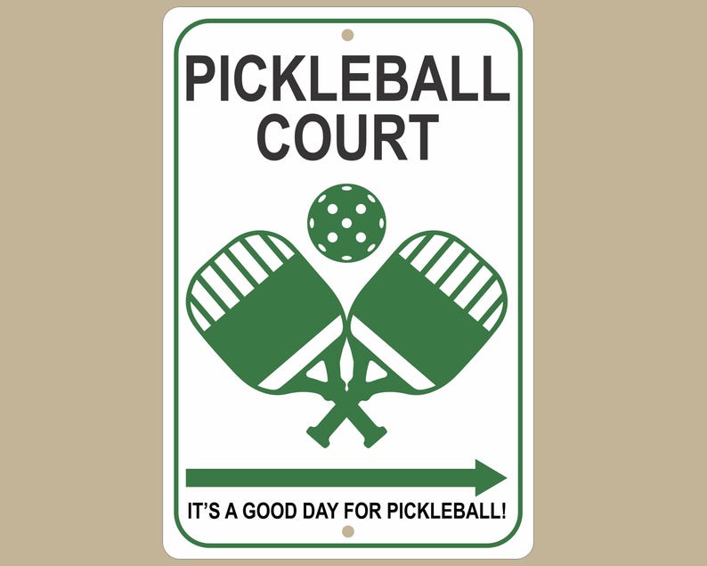 Fast Signs Pickleball Racket Pickleball Aluminum Direction Sign, Right or Left Arrow, 8X12 Inches ...