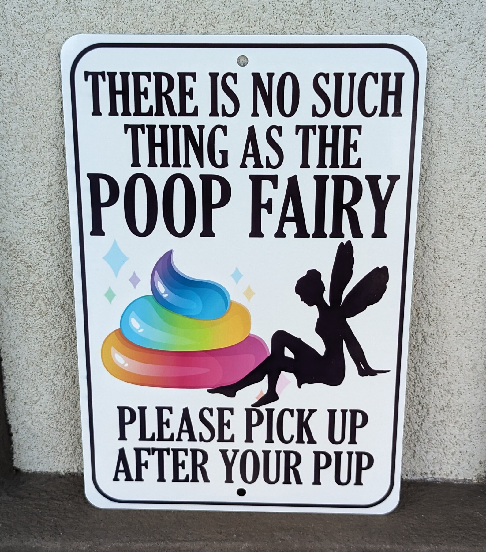 Outdoor Dog Poop Fairy Sign, Cute Functional Yard Art, Funny Dog Lover ...
