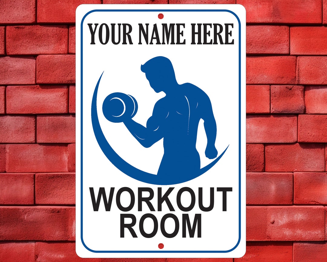 Personalized Workout Room Sign: Custom Gym Decor, Weightlifting Gift - Etsy
