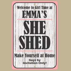 Personalized She Shed Sign, Rustic Looking Woman&#39;s She Shed Sign, She Shed Gift, Cute Potting Shed Decor, Garden Shed