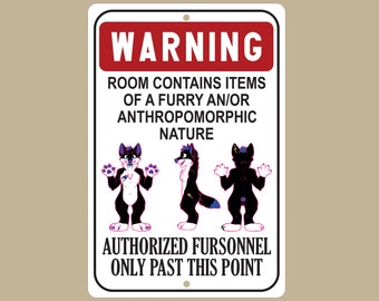 Authorized Fursonnel Wall Hanging Sign, Statement Piece, LGBTQ+ Home Decor, Whimsical Room Decor